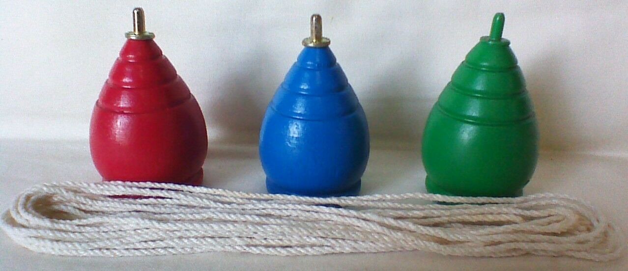 3 New Wooden Spinning Top Tops Toy Adult Kid Trompo Trompos With Cord Con Cabuya