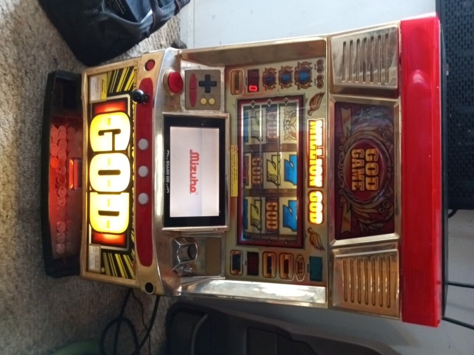 Vintage God Game Million God Medal Operated Slot Machine Working + Coins