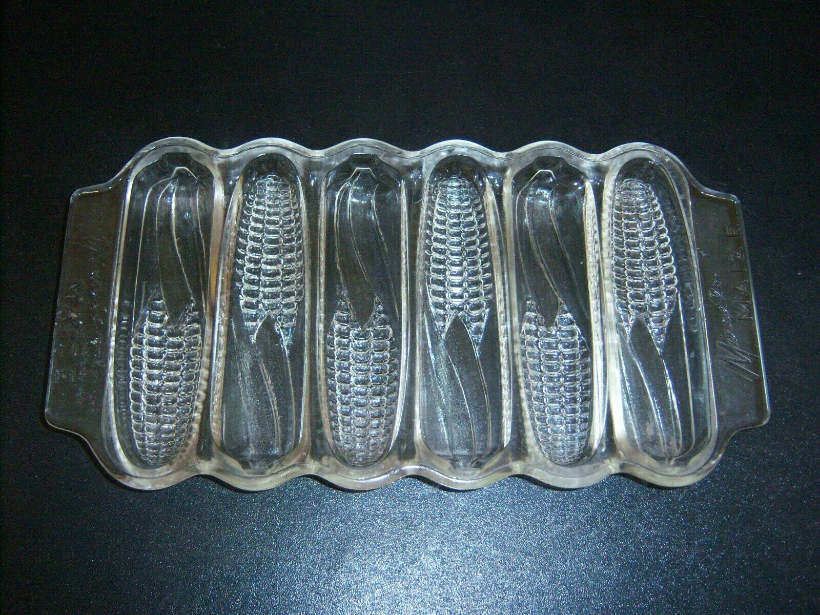 Euc Vintage Clear Glass Miracle Maize Corn Bread Pan