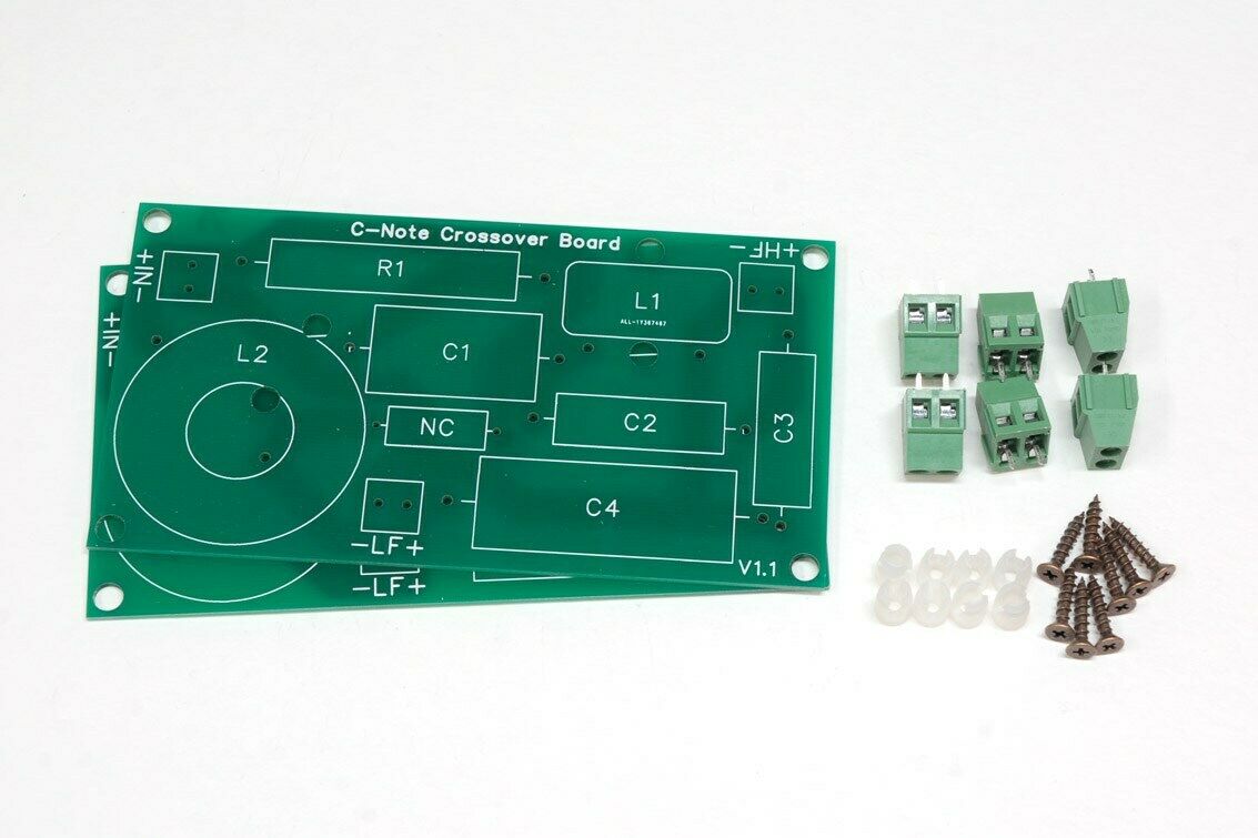 Pair Of Crossover Pcbs for The c-note / C-sharp diy Speaker kit - Pcb Board Kit