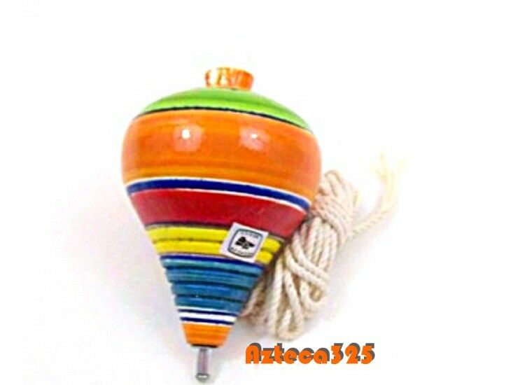 Mexican Classic Wooden Spininng Trompo / Trompo De Madera Jugete