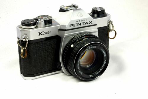 Pentax K1000 35mm Slr Camera Kit W/ 50mm Lens - Very Good