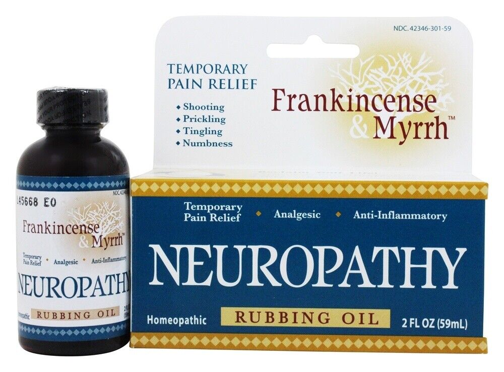 Frankincense & Myrrh - All Natural Neuropathy Rubbing Oil - 2 Fl. Oz.