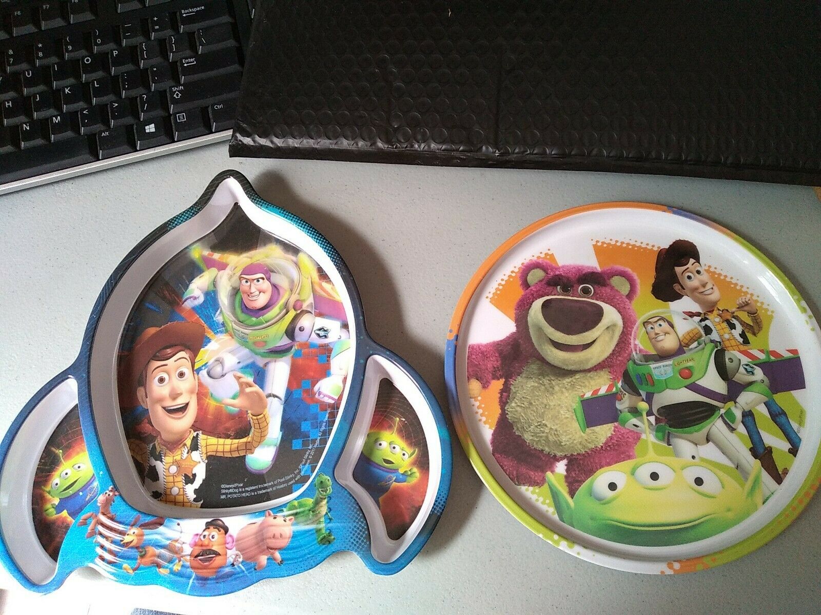 Disney Pixar Toy Story Rocket Shaped Plate & Toy Story 3 Plate By Zak Designs
