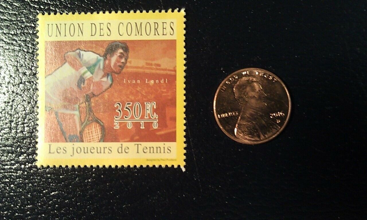 Ivan Lendl Tennis 2010 Union Des Comores Perforated Stamp Wow