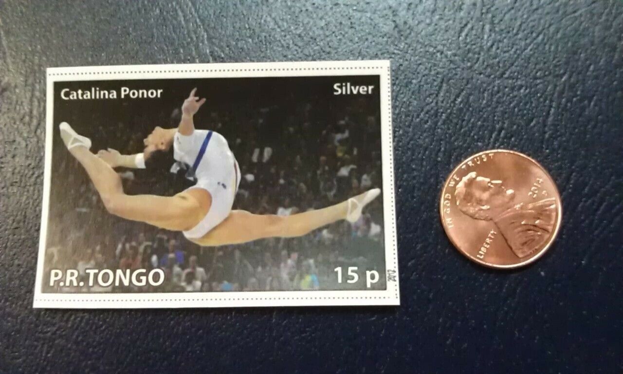 Catalina Ponor Romania Gymnastics Olympic P.r. Tongo Non Perforated Stamp