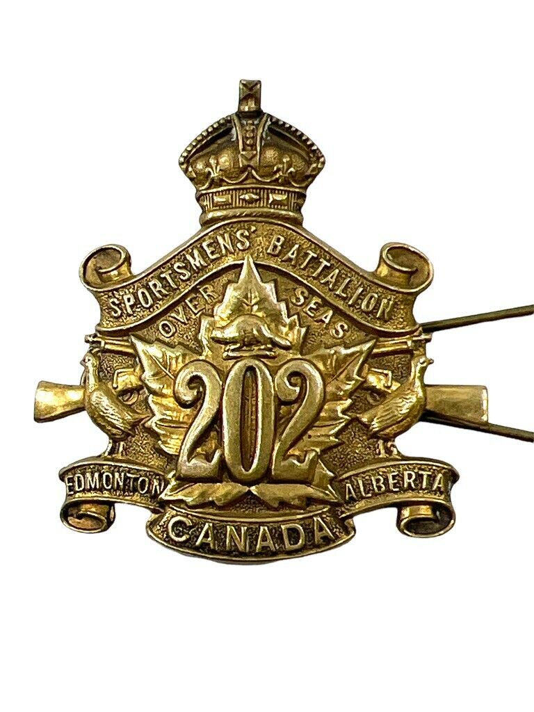 Ww1 Canadian Cef 202nd Battalion Cap Badge Insignia
