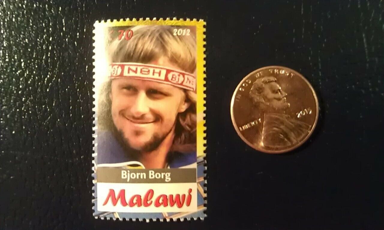 Bjorn Borg Usa Malawi Usta Tennis 2012 Perforated Stamp Wow