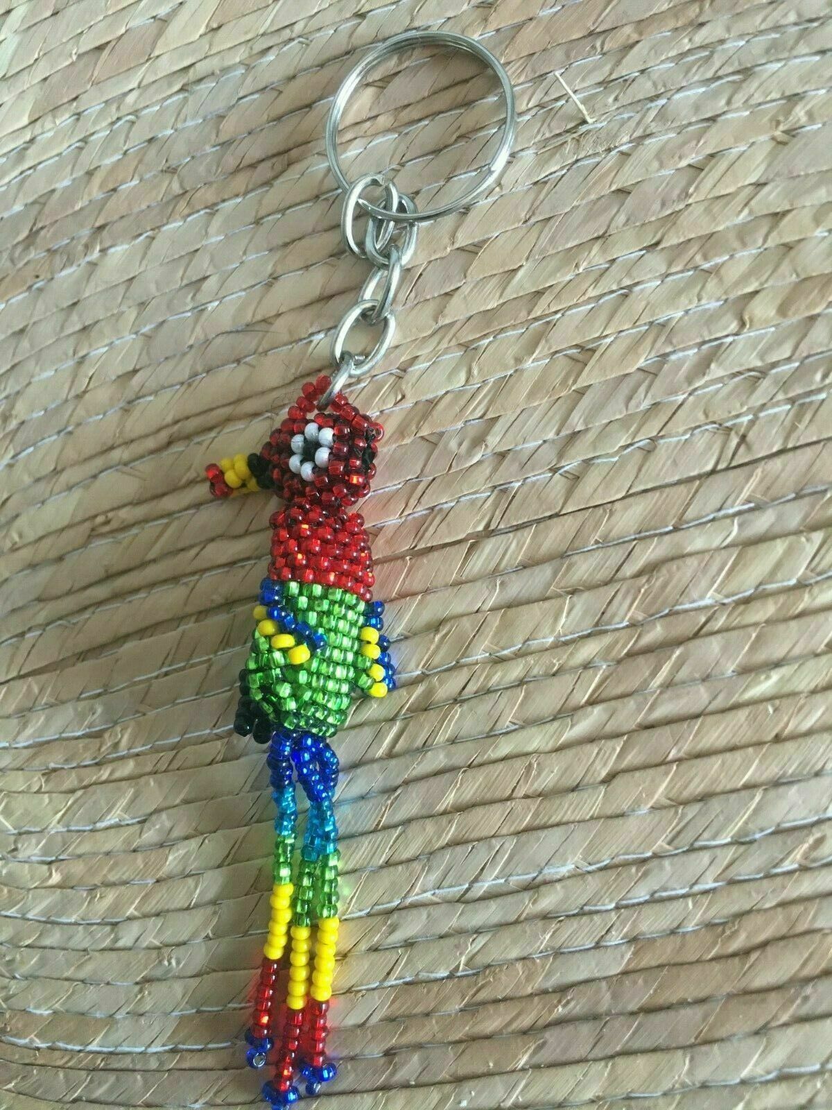 Mexican Huichol Art Beaded Keychains Hand Made