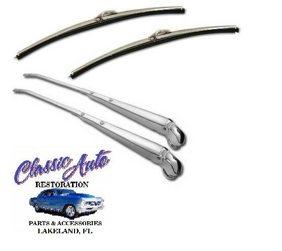 68,69,70,71,72 Nova Wiper Arm And Blade Assembly Pair,new Repro