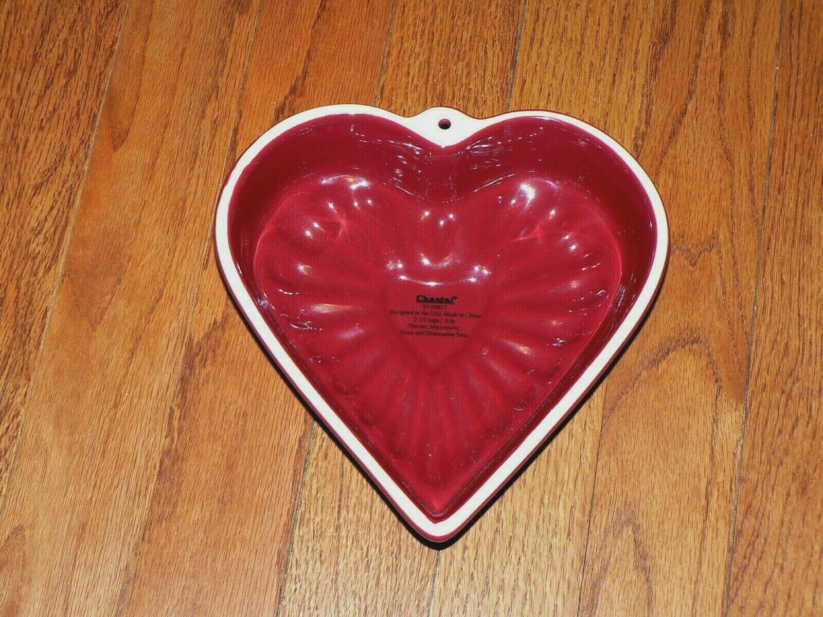 Chantal Ceramic Red Heart Shape # 93-hm17 Baking Casserole Dish 2 1/2 Cups, Ln
