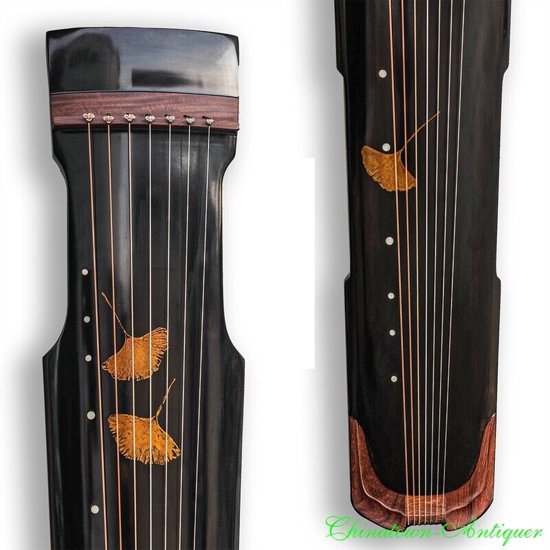 Aged Fir Body Maki-e Guqin Chinese 7-stringed Zither Instrument老杉木髹漆蒔繪古琴伏羲式#0390