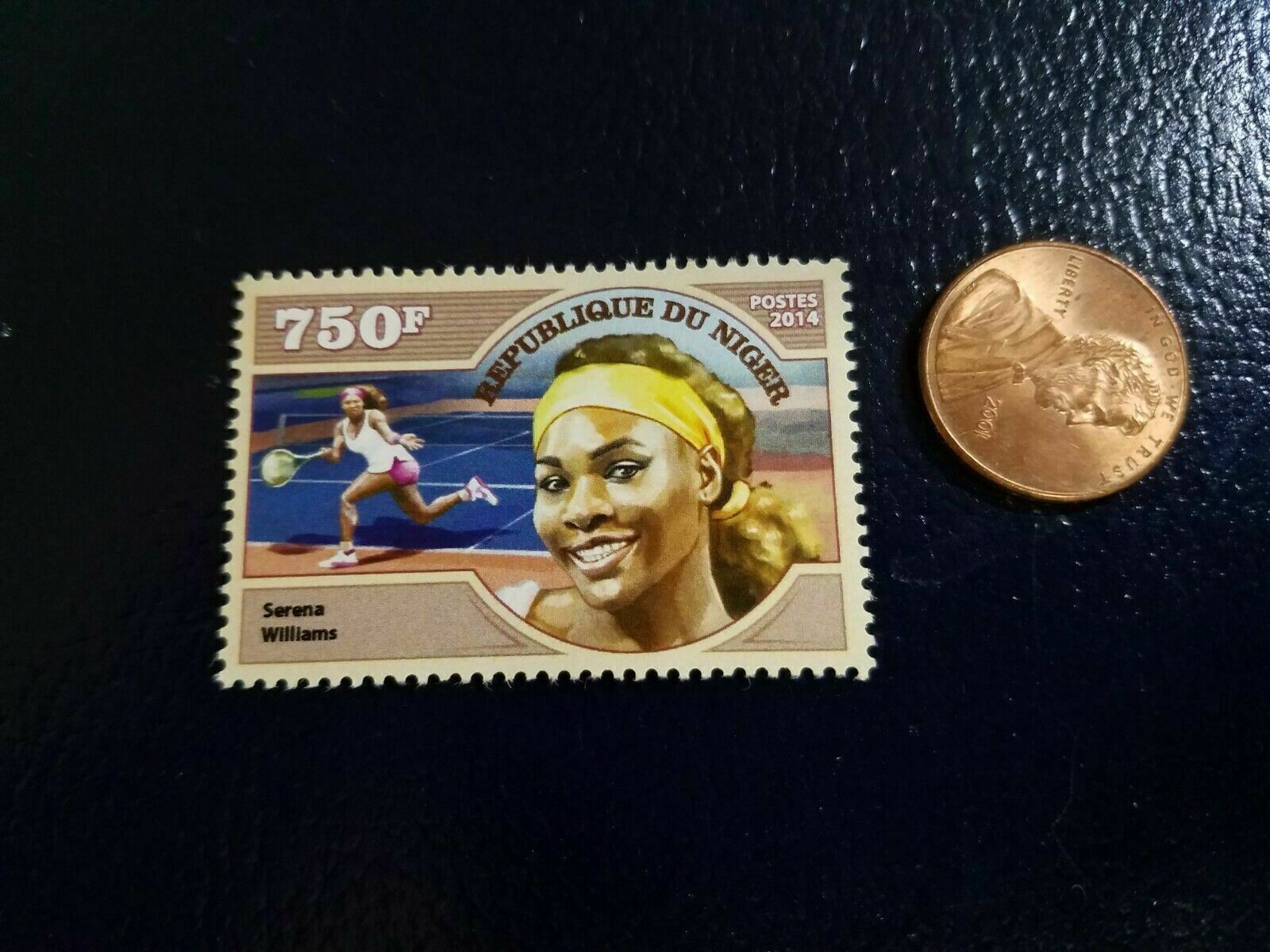 Serena Williams Female 2014 Usta Tennis Republique De Niger Perforated Stamp