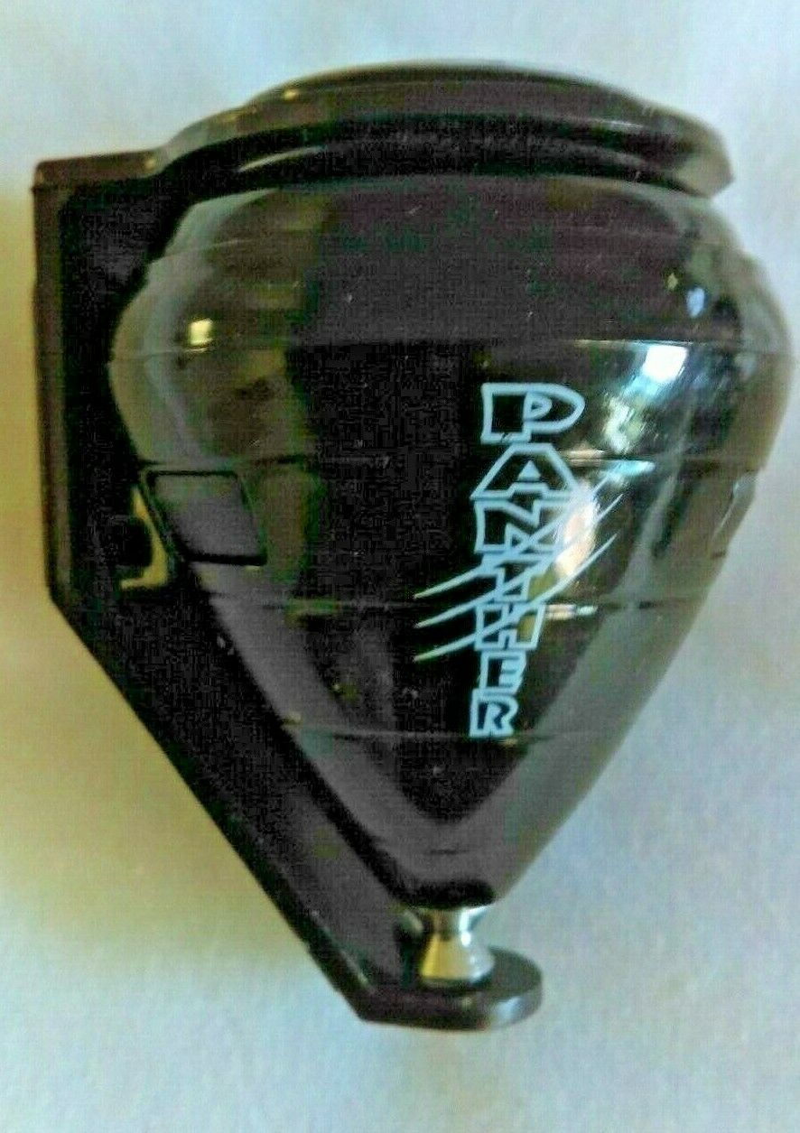 Mexican Cometa Pantera Black Plastic Top (trompo) With Holder & Piola- Std Size
