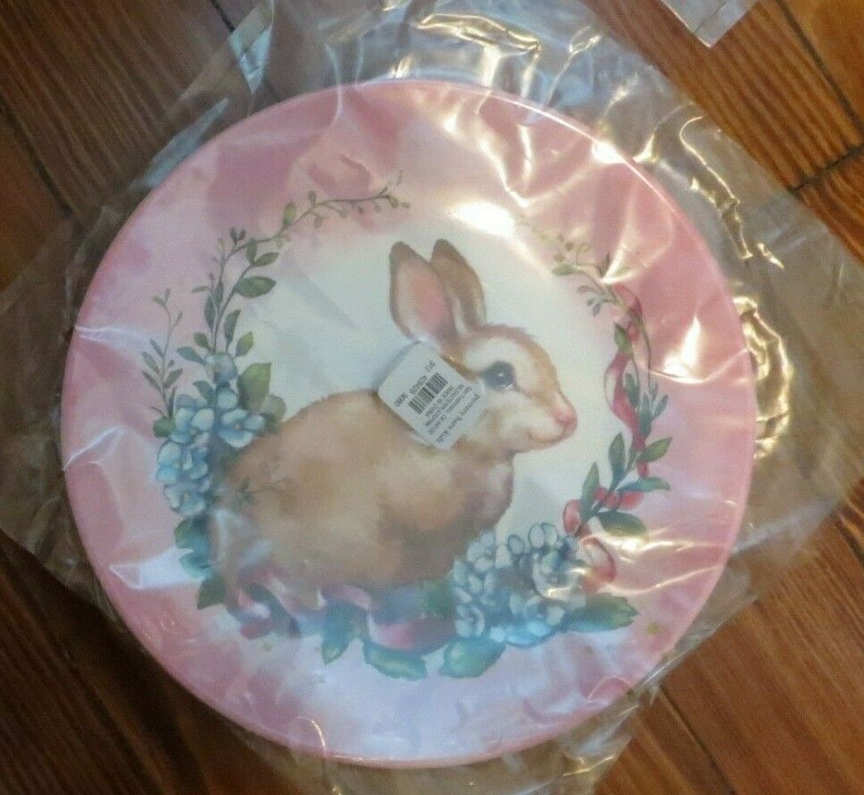 Pottery Barn Plate Easter Bunny Dinner Monique Lhuillier Rabbit Holiday Gift New